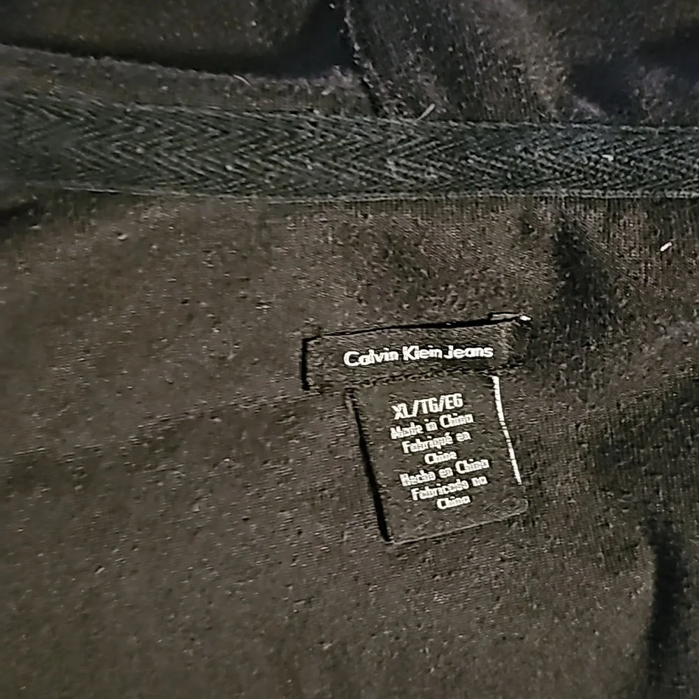 Calvin Klein Black Velour Jacket Size XL - Picture 12 of 12
